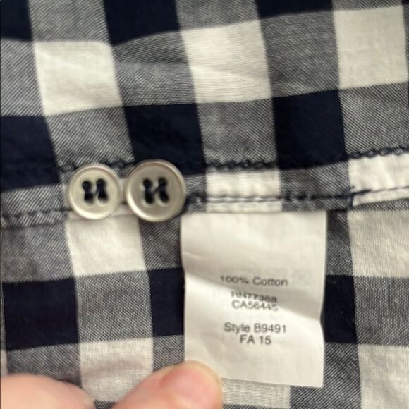 J.Crew Black  and White Plaid Shirt - Picture 8 of 8